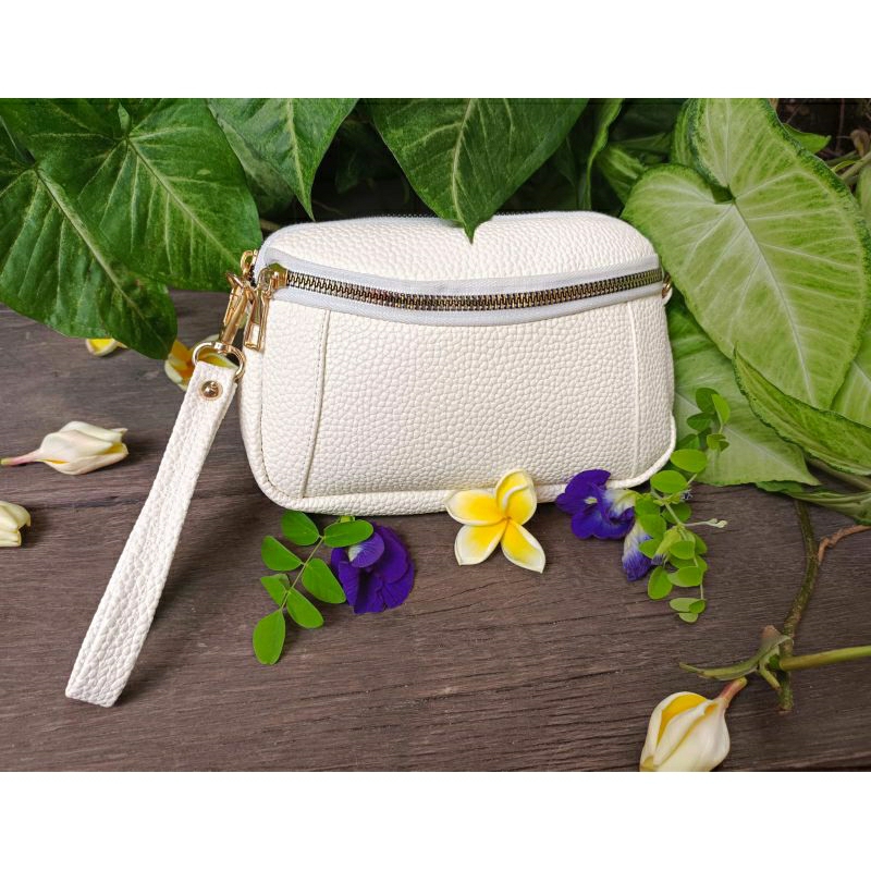 DOMSEL / TAS SLEMPANG WANITA / TAS PINGGANG / KODE : DOMSEL KULIT JERUK