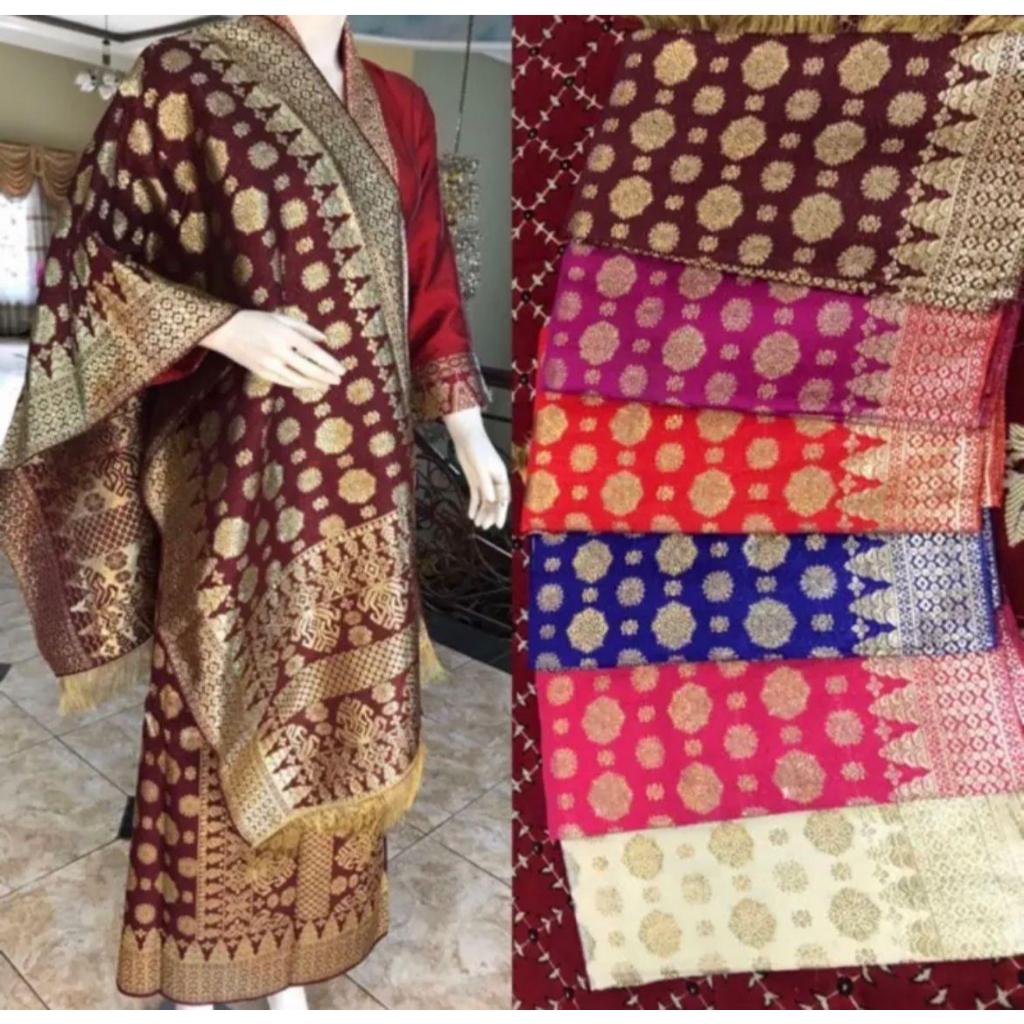 New Songket Atbm Songket Tenun Mesin Palembang Cantik Dan Manis Rok Songket Atbm Set Selendang