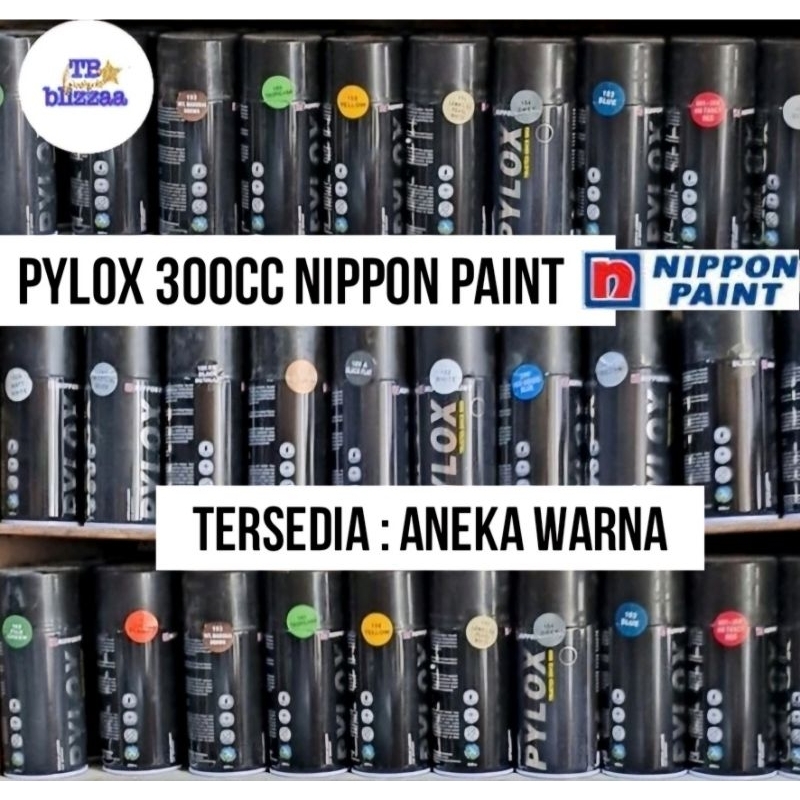 Pylox Nippon Paint 300cc Pilok Pilox Warna Nippon Paint Hitam Putih Biru Emas Silver Merah Warna