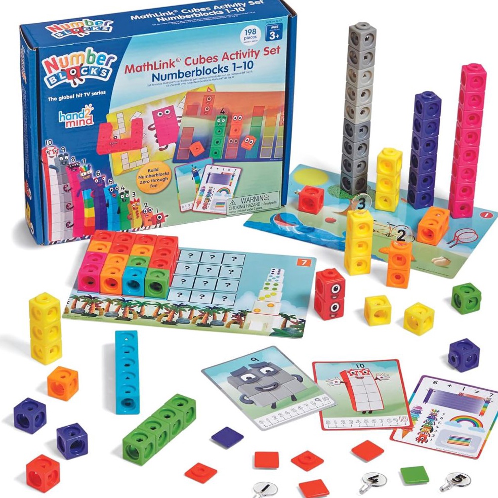 KODE E17U Hand2Mind Numberblocks MathLink Cubes 11 Activity Set Mainan Blok Matematika