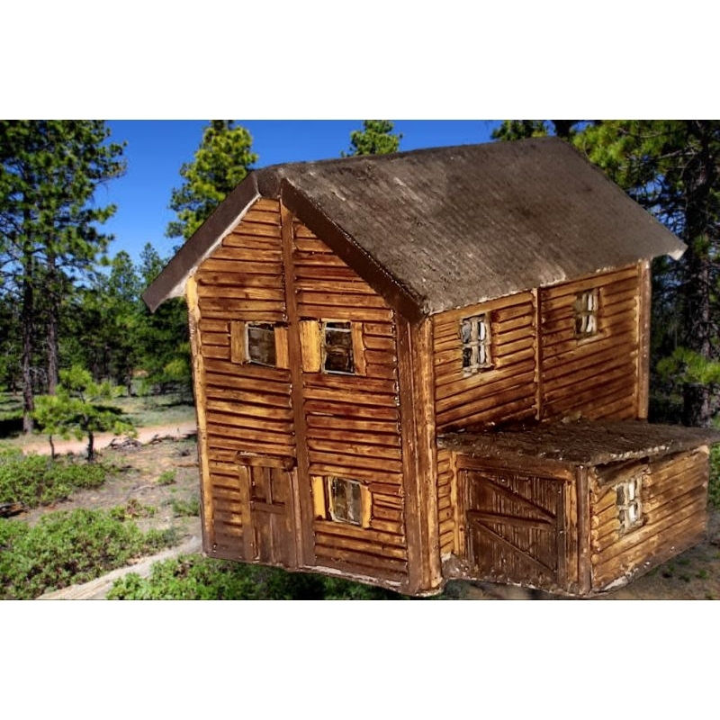 miniatur rumah untuk aquarium aquascape atau bonsai skala 1: 100