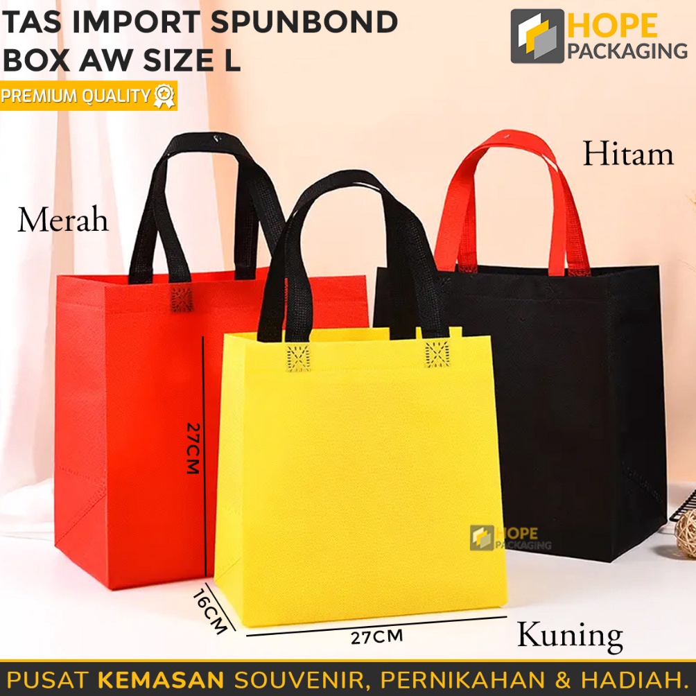 

MURAH MERIAH Harga 5 Pcs Tas Spunbond Box AW Polos Merah Kantong Bingkisan Imlek Goodie Bag Souvenir Ulang Tahun Box Hampers Kue Toples Tas Jinjing Hadiah