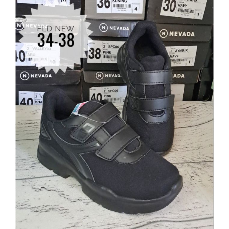 KODE K27A Sepatu Sekolah Hitam Fladeo 3438