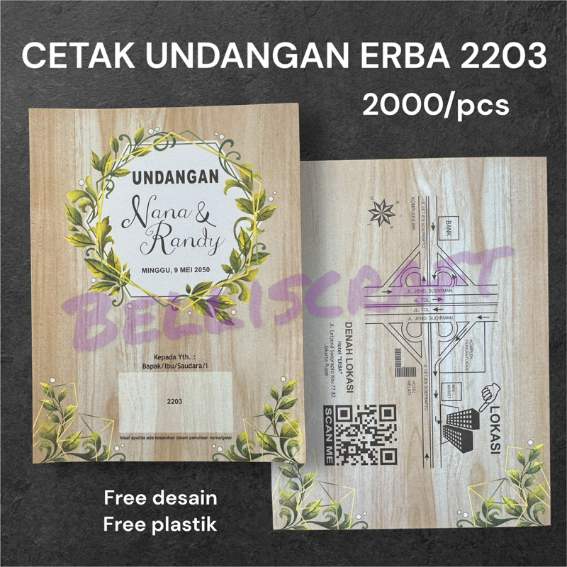 CETAK UNDANGAN ERBA 2203