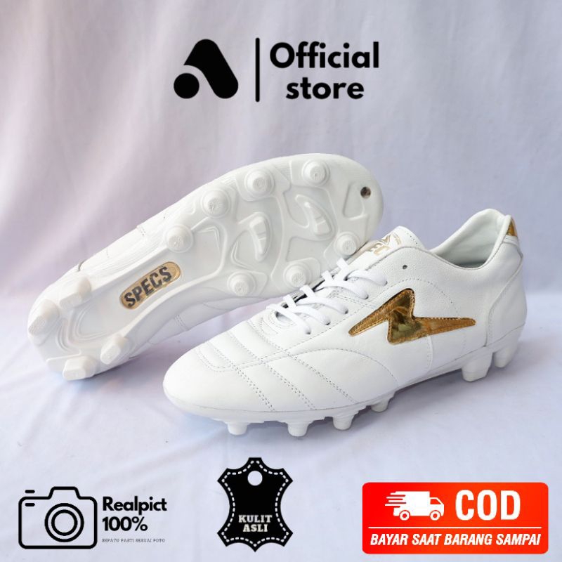 sepatu bola specs bahan kulit asli kangguru 100% realpict free kaos kaki