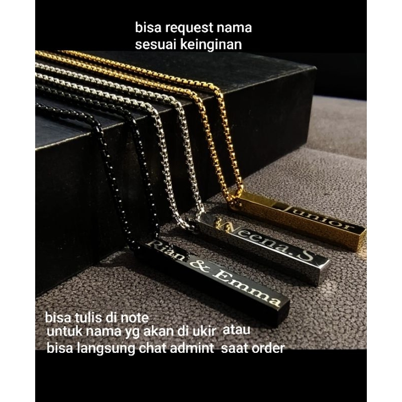 limited kalung titanium ukir nama(bisa request nama sendiri)