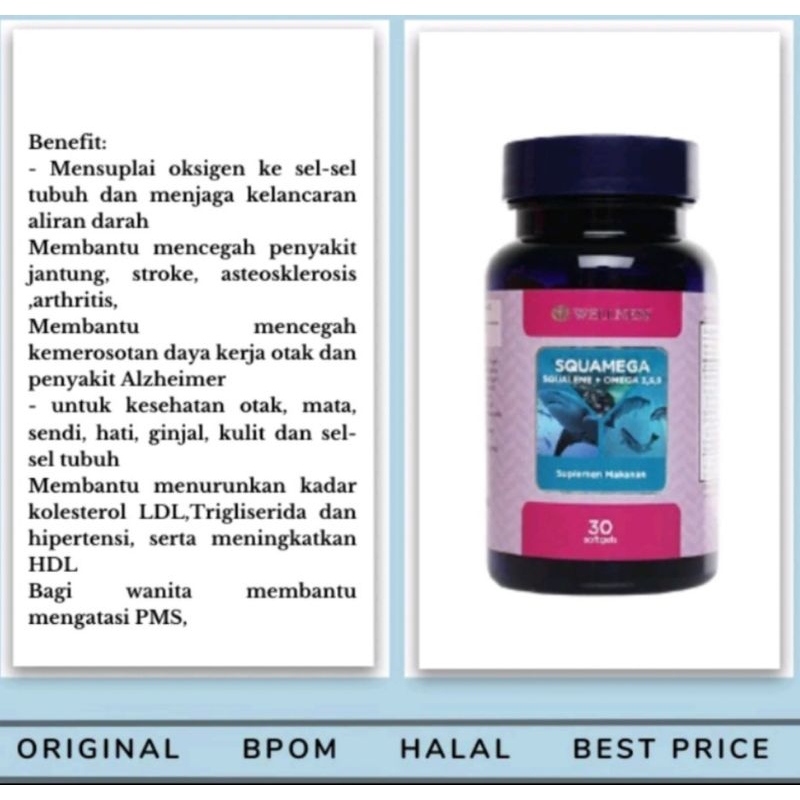 Wellness squamega ..squalene+omega369 isi 30 sofgel