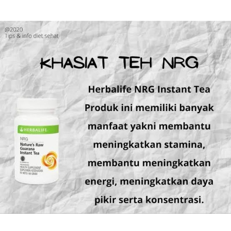 Promo Herbalife NRG tea Original barcode utuh