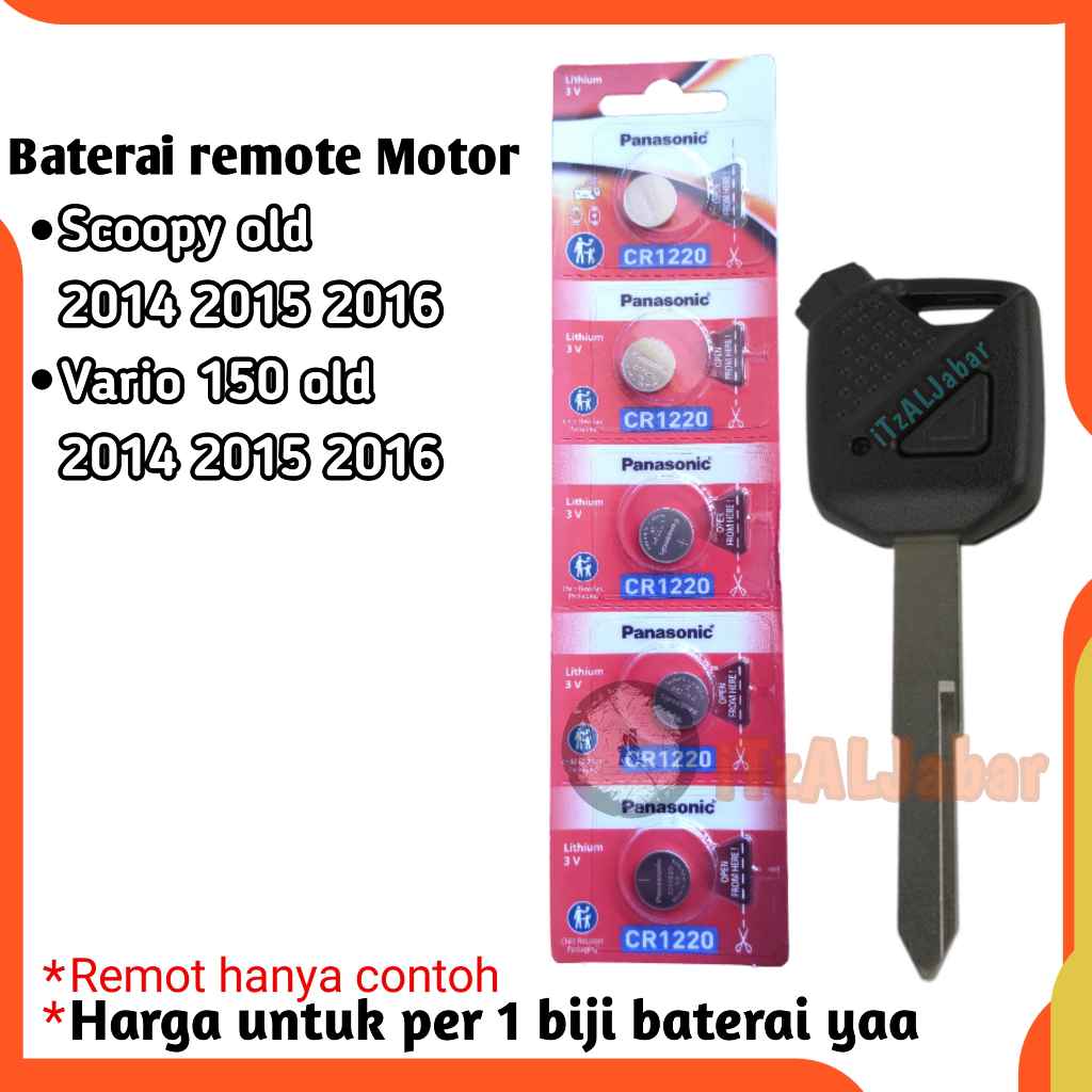 Baterai remote motor Vario 150 old Scoopy old 2014 2015 2016 Original (1Biji)