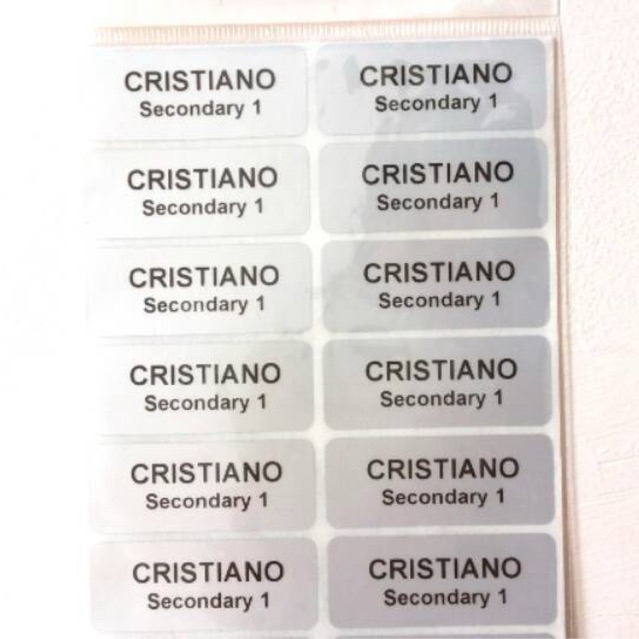 

POLOS SILVER - WATERPROOF LABEL NAMA