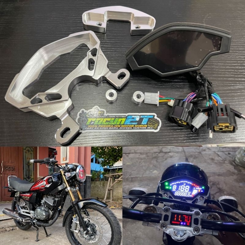 PAKET SET SPIDO METER GPX PNP RX KING SET BREKET DUDUKAN CNC