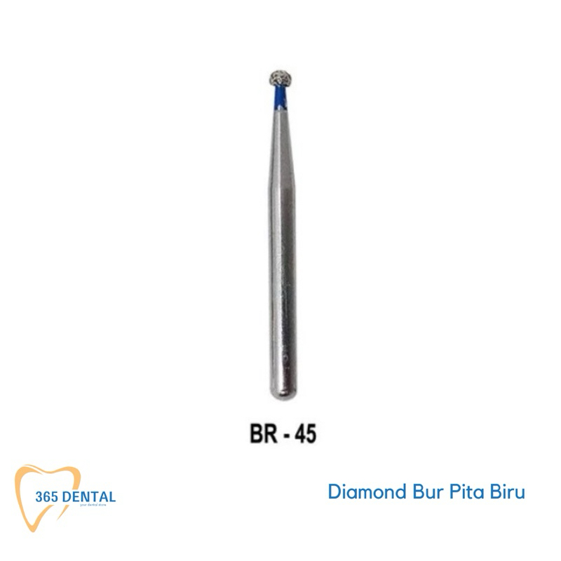 BR 45-Round Diamond Bur - Mata Bur Pita Biru High Speed
