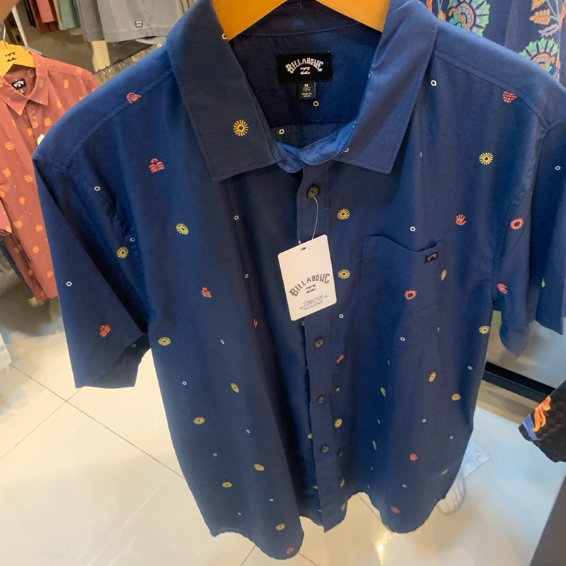 Kemeja Pria Billabong Original Sundays Mini Blue New