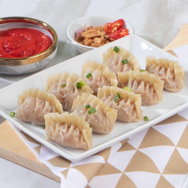 

Dumpling Bakwan Sowan (Ayam Udang) Halal, Tanpa MSG, Pengawet, Pengenyal, Pewarna dan bahan kimia lain