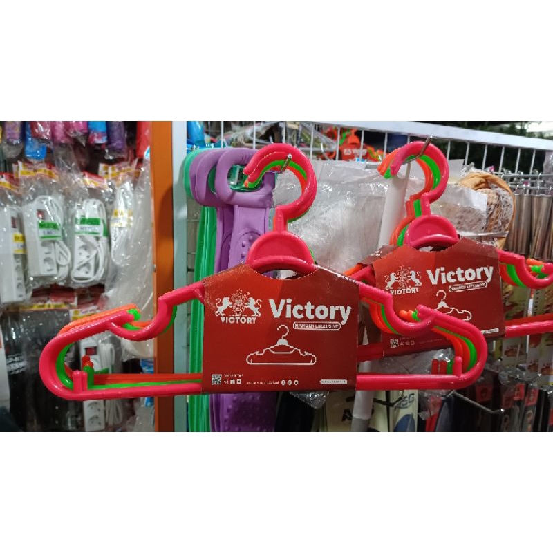Hanger Gantungan Baju Victory Exclusive Isi 6pcs Tebal Panjang 38cm