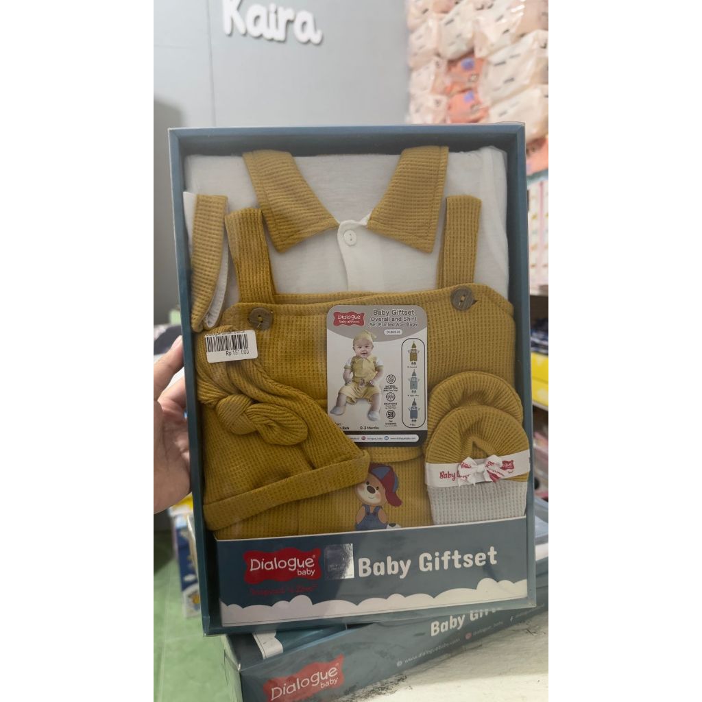 Dialogue Baby Giftset Overall and Shirt / Kado Bayi Giftset