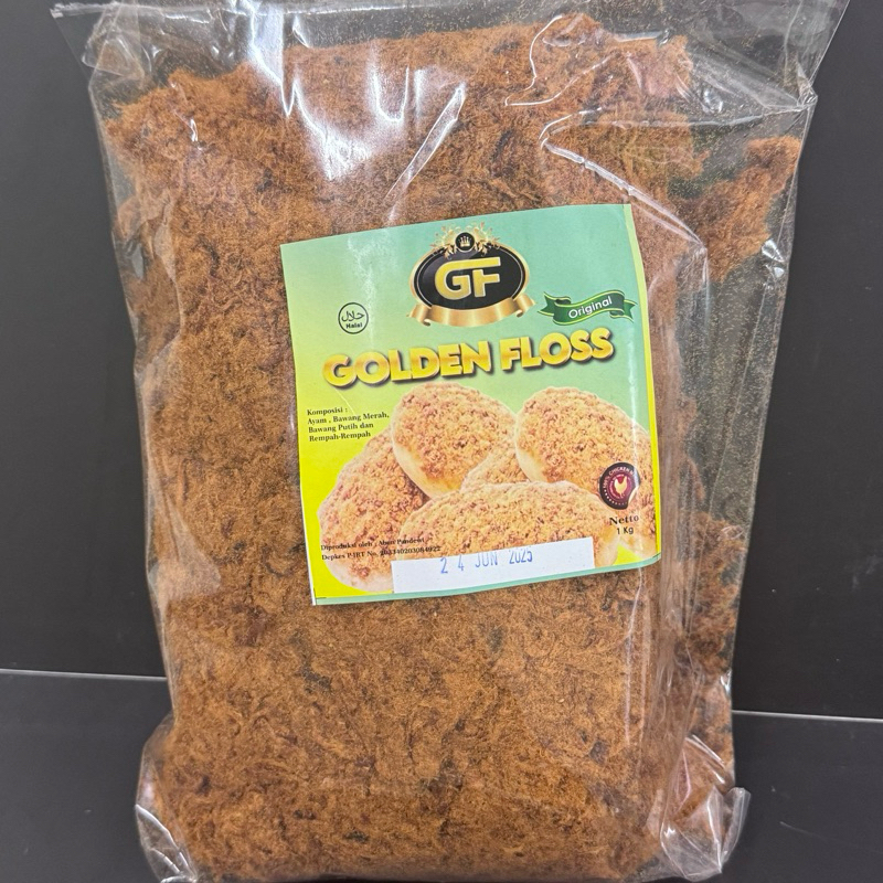 

Golden Floss Abon Ayam Original 1kg chicken floss flos dressing ekonomis