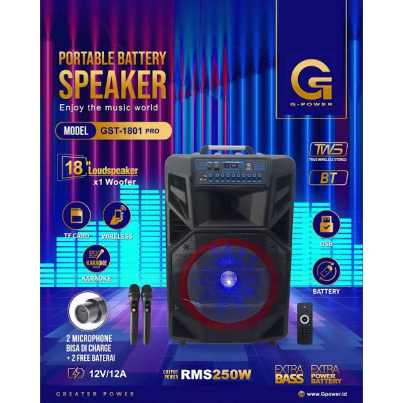 G-POWER SPEAKER GST 1801 PRO