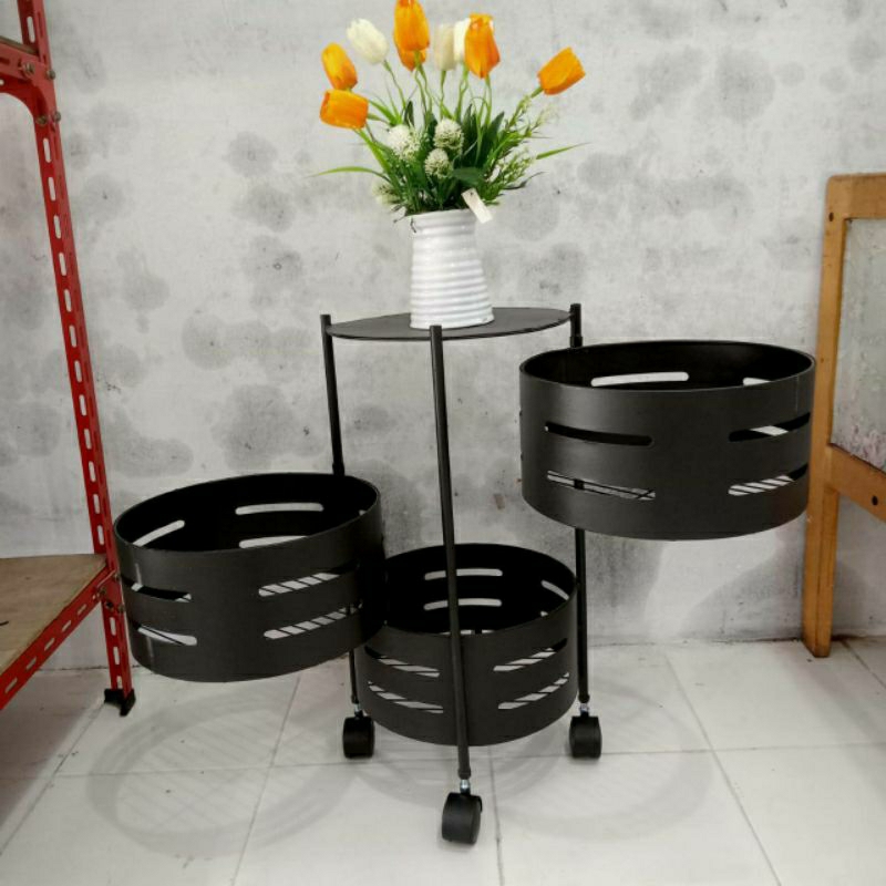 Rak besi bulat 3 susun  besar