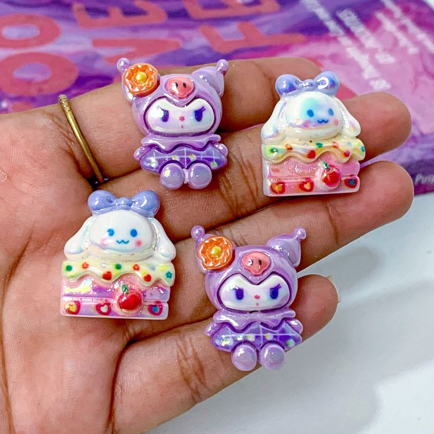 Akrilik Aksesoris Gelang Strap Mute UV Premium Mewah Sanrio Kuromi Dress Pesta Cinnamorol Cake Party