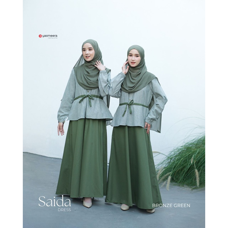 GAMIS SAIDA BY YASMEERA - GAMIS DAILY ORIGINAL BRAND - DRESS KEKINIAN KULIAH - GAMIS MOM REMAJA UNIK