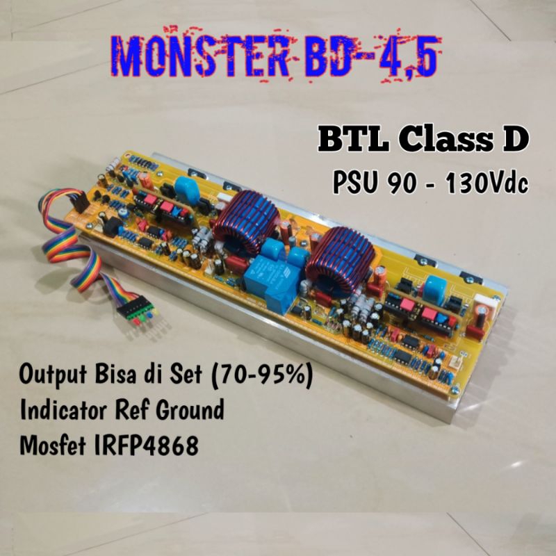 Class D BTL 90 - 130Vdc BD Modulasi. Monster BD-4,5 Power Class D