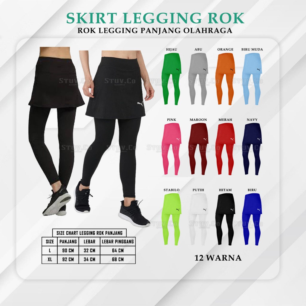 LEGGING ROK WANITA Skirt Rok Legging Olahraga Rok Legging Skirt Wanita Olahraga Indoor Outdoor Sport