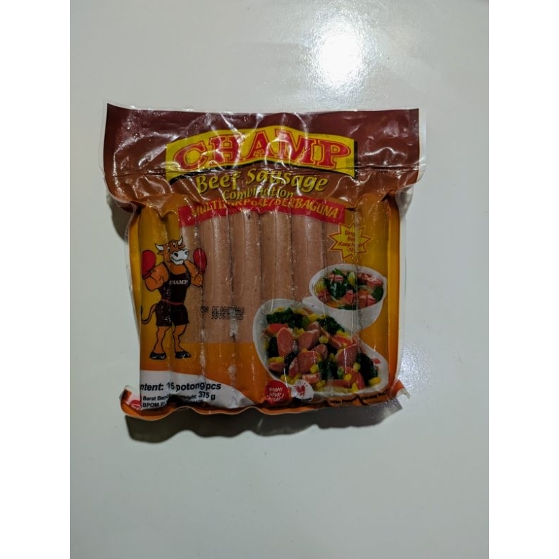 

SOSIS CHAMP SAPI ISI 15 PCS 375 GRAM