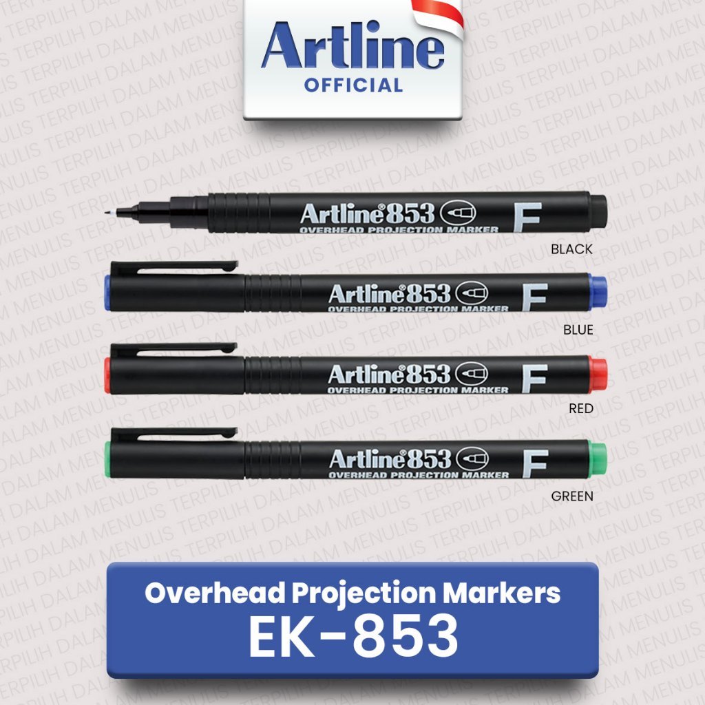 

ARTLINE Spidol HITAM OHP Overhead Project Permanent Marker 0.5 mm EK-853