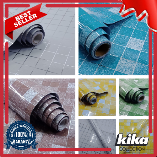 Wallpaper Dinding Dapur Motif Keramik  45cm x 100cm Wallpaper Stiker Dinding Dapur Motif Keramik