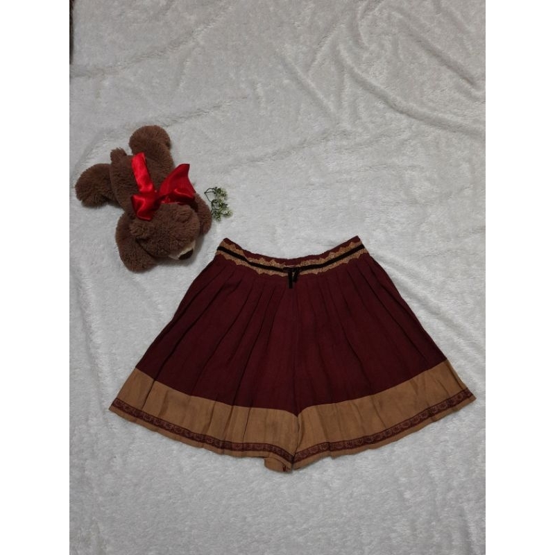Axes femme skirt skort rokcel rok celana merah kawai kawaii ribbon red high waist y2k princess cotta