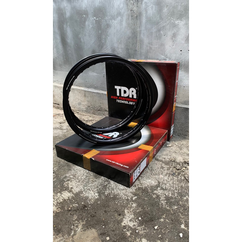 (Bisa COD) VELG KLOWONGAN RING 17 TDR ER SHAPE W SHAPE HITAM GILAP 160-185