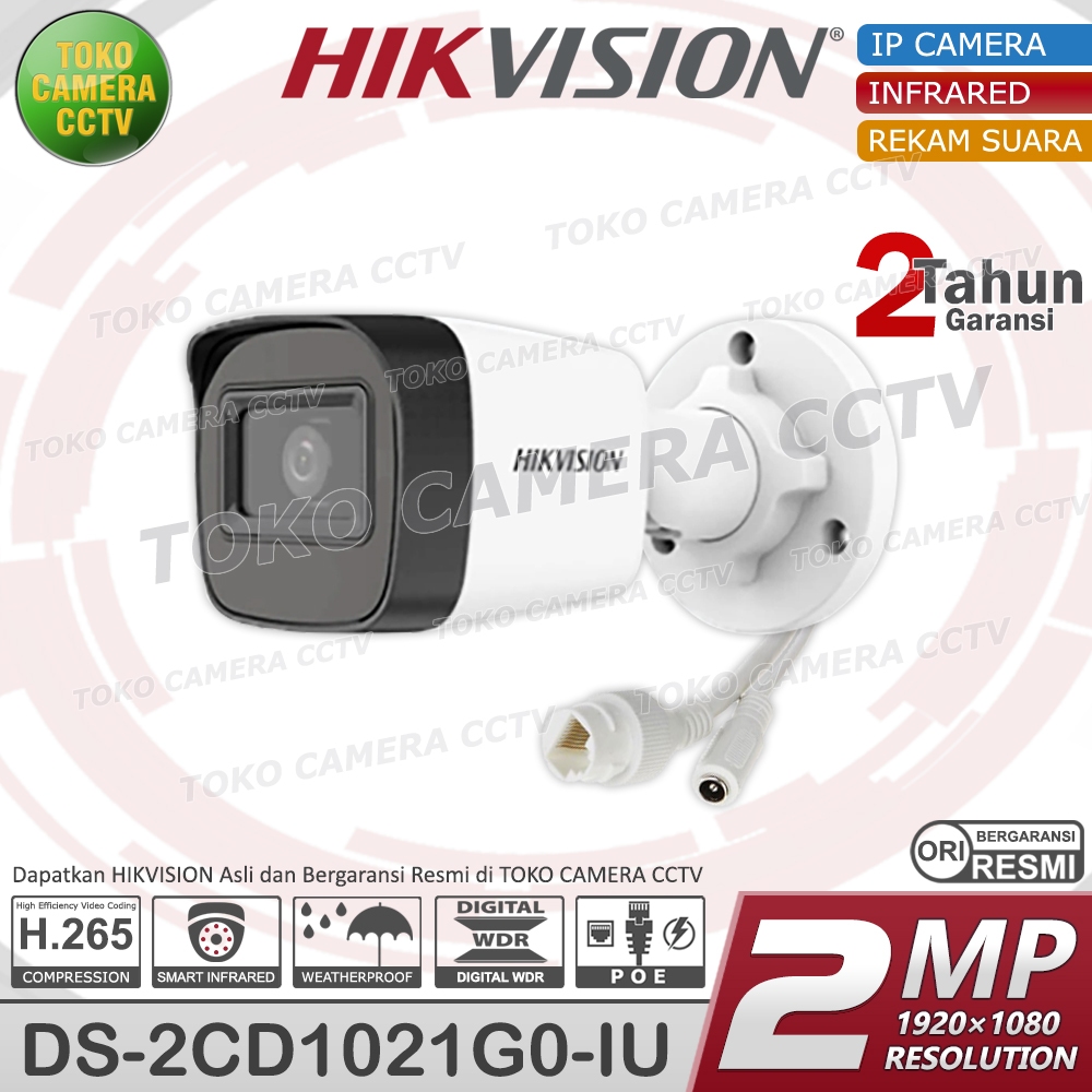 IP CAMERA HIKVISION 2MP AUDIO IR BULLET OUTDOOR POE