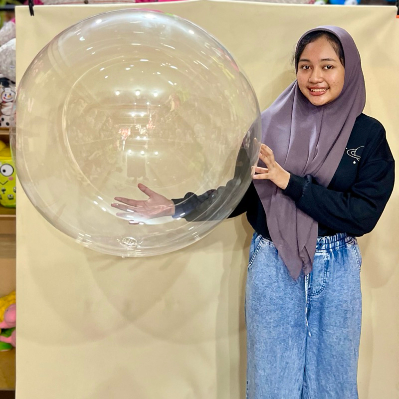 Balon PVC Bobo Transparan Bening Ukuran 36 inch balon bulat besar karet pvc party kuy