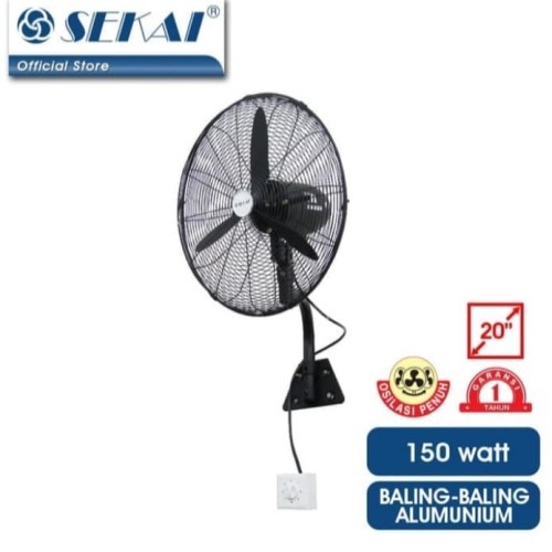 Kipas Angin Dinding - Sekai IWF 2038 - Kipas Angin Dinding Besi - Industrial Wall Fan 20 Inch / Seka