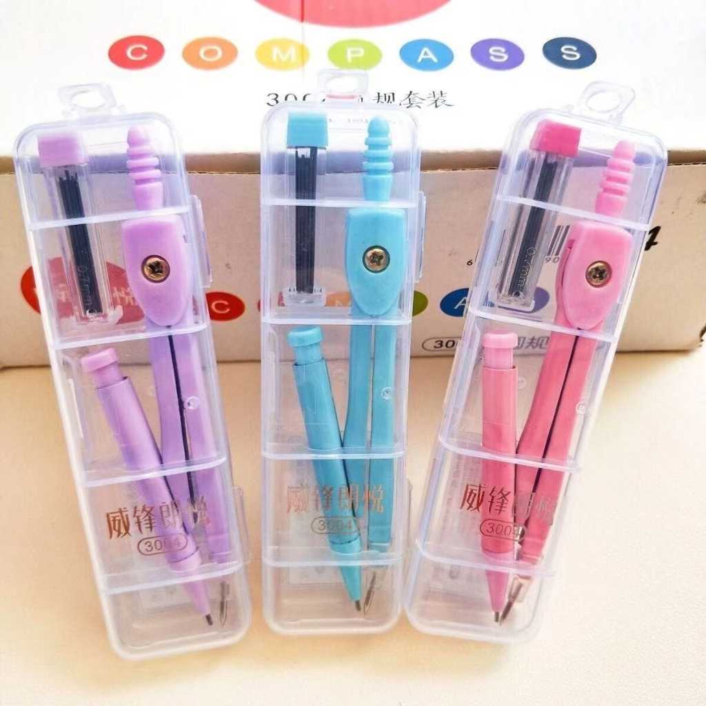

1Set KOMPAS JANGKA GEOMETRI Aesthetic Pen Warna Warni