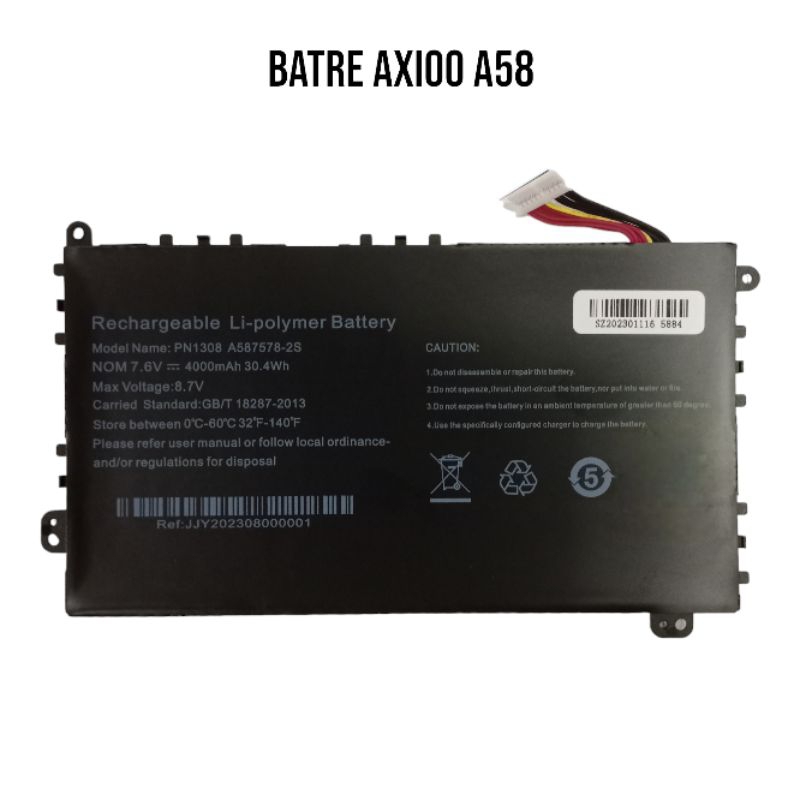 Batre Laptop Axioo Mybook 14F PN1308 A587578-2S Original - Kabel Kanan