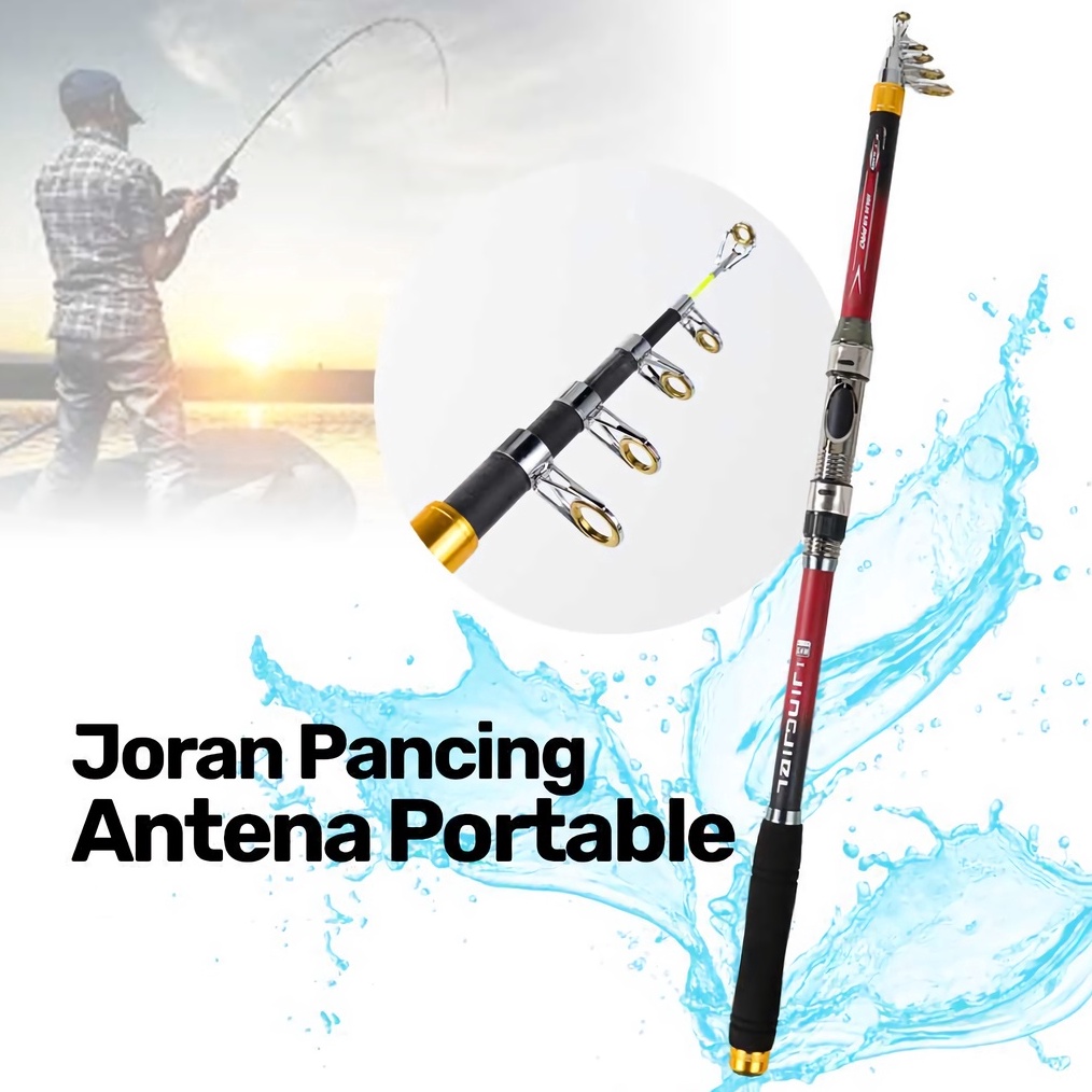 COBAIN YUK APEN Joran Pancing Super Hard Carbon Fiber Telescopic  Alat Pancing Perlengkapan Memancin