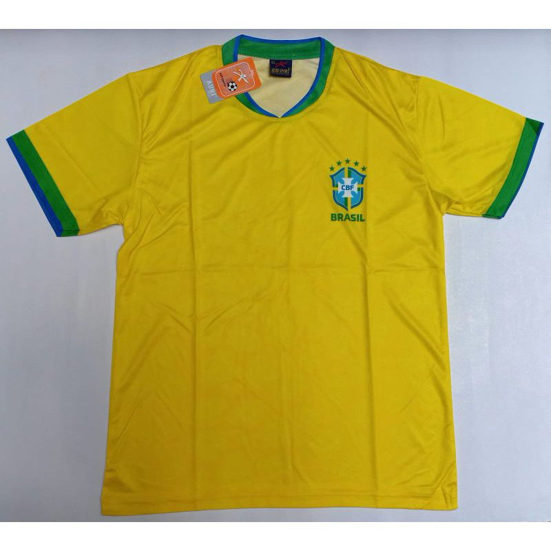 Jersey Sepak Bola Pria Cowo Printing Brazil home Polosan