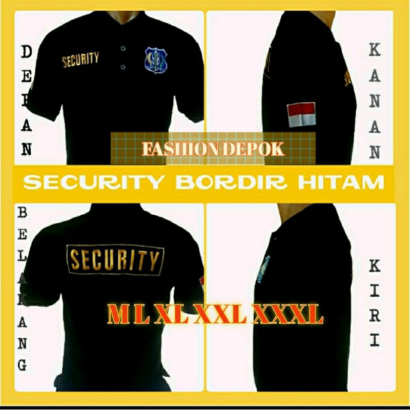 KAOS POLO SECURITY jumboXXL XXXL/Kaos security/Kaos poloshirt security/kaos satpam