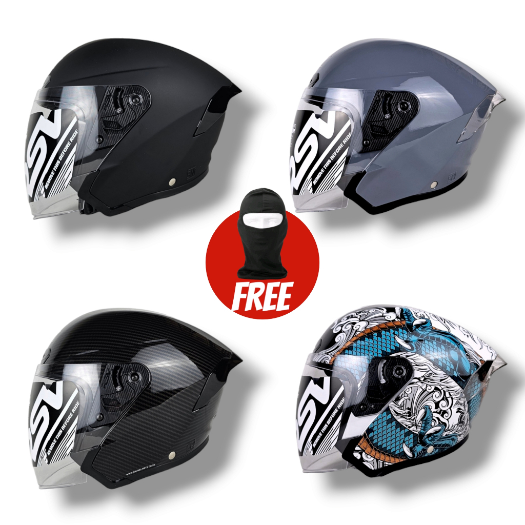 RSV NEW WINDTAIL | HELM RSV HALF FACE SINGLE VISOR