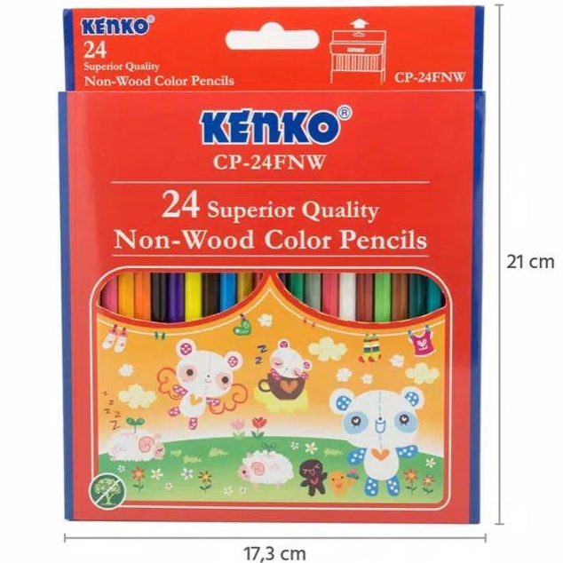 

DISKON CP24FNW Pensil Warna Non Wood 24 Warna Kenko Color Pencils