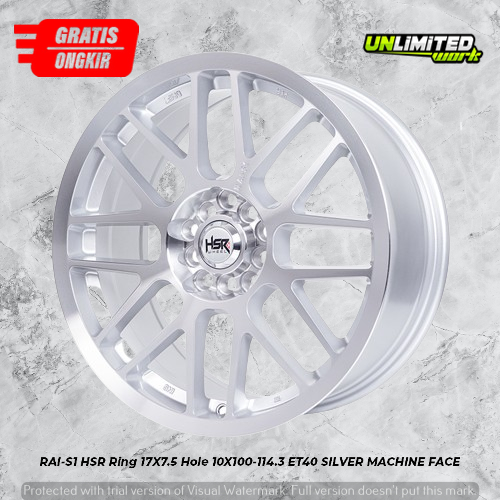 Velg HSR Warna Silver R17 Untuk Mobil Serena Altis Sienta HSR RAI-S1 Promo
