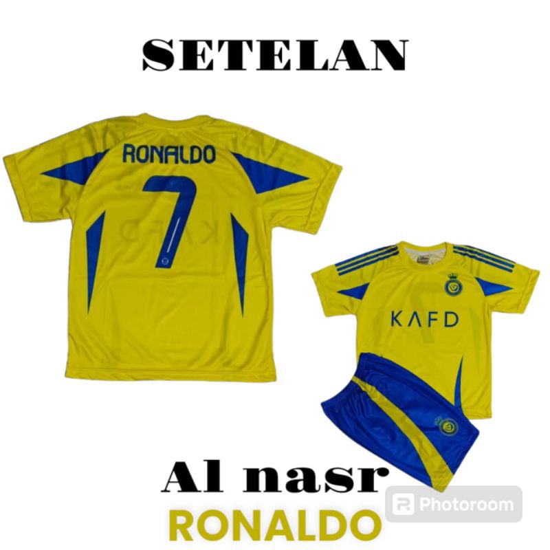 SETELAN JERSEY AL NASR / SETELAN JERSEY BOLA ANAK