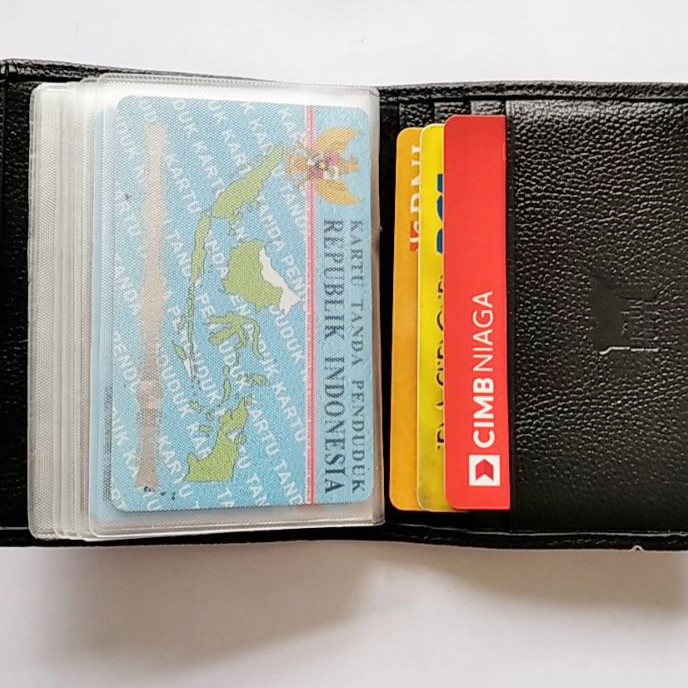 Kilat DK DKA Dompet Kartu Dompet Album CardHolder ATM Kulit Asli