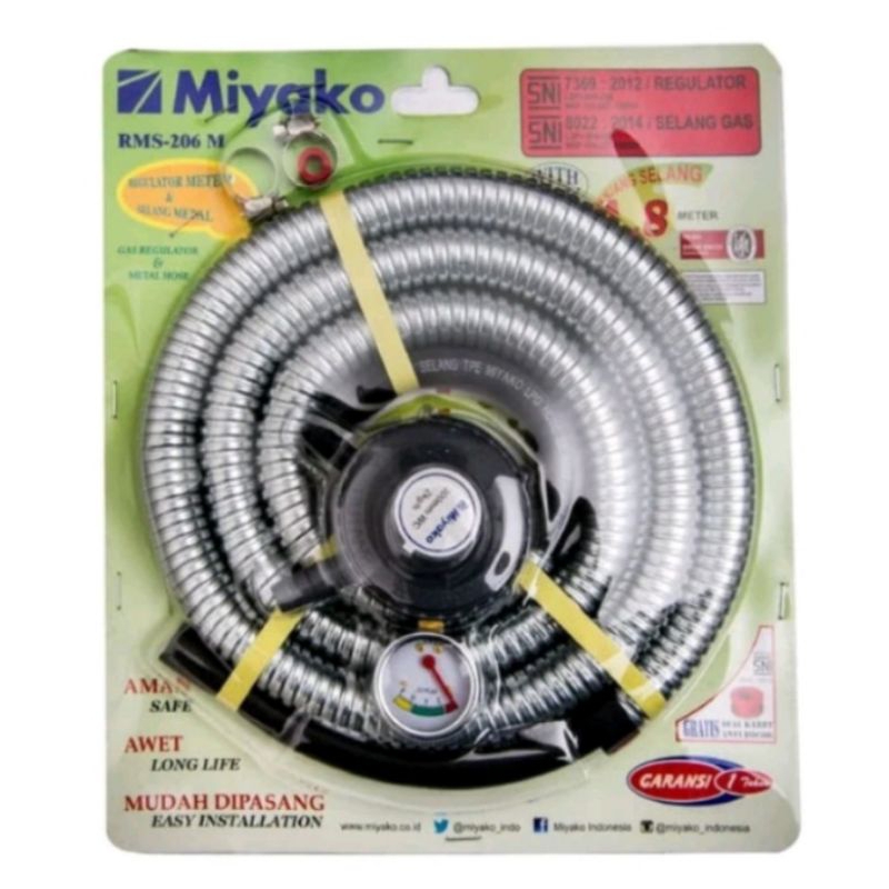 Miyako Regulator Komplit RMS 206 / Regulator+Selang 1,8 Meter Miyako RMS 206