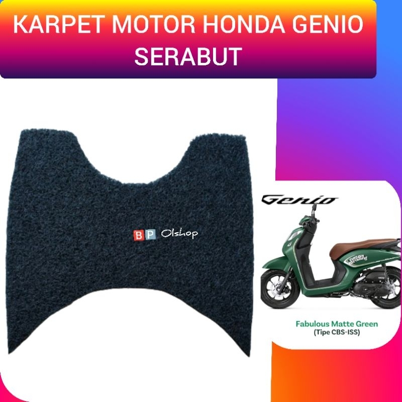 Karpet Alas Kaki Sepeda Motor Honda Genio CBS ISS Serabut Bihun