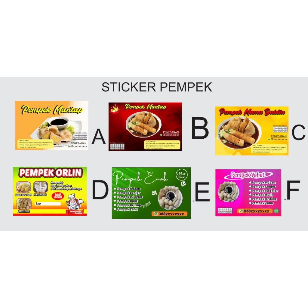 

sticker pempek/sticker frozenfood/sticker makanan