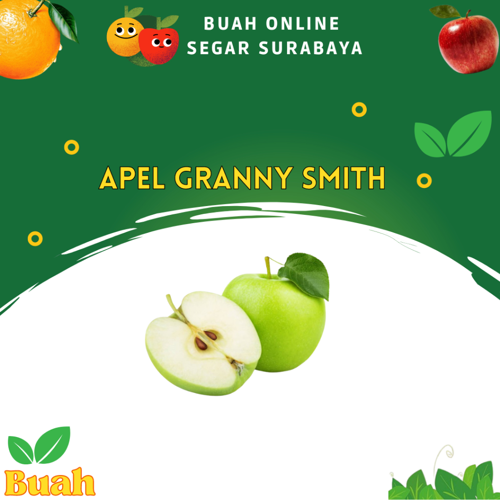 

Apel Hijau Green Smith (900GR-1KG) TOKO BUAH SEGAR SURABAYA