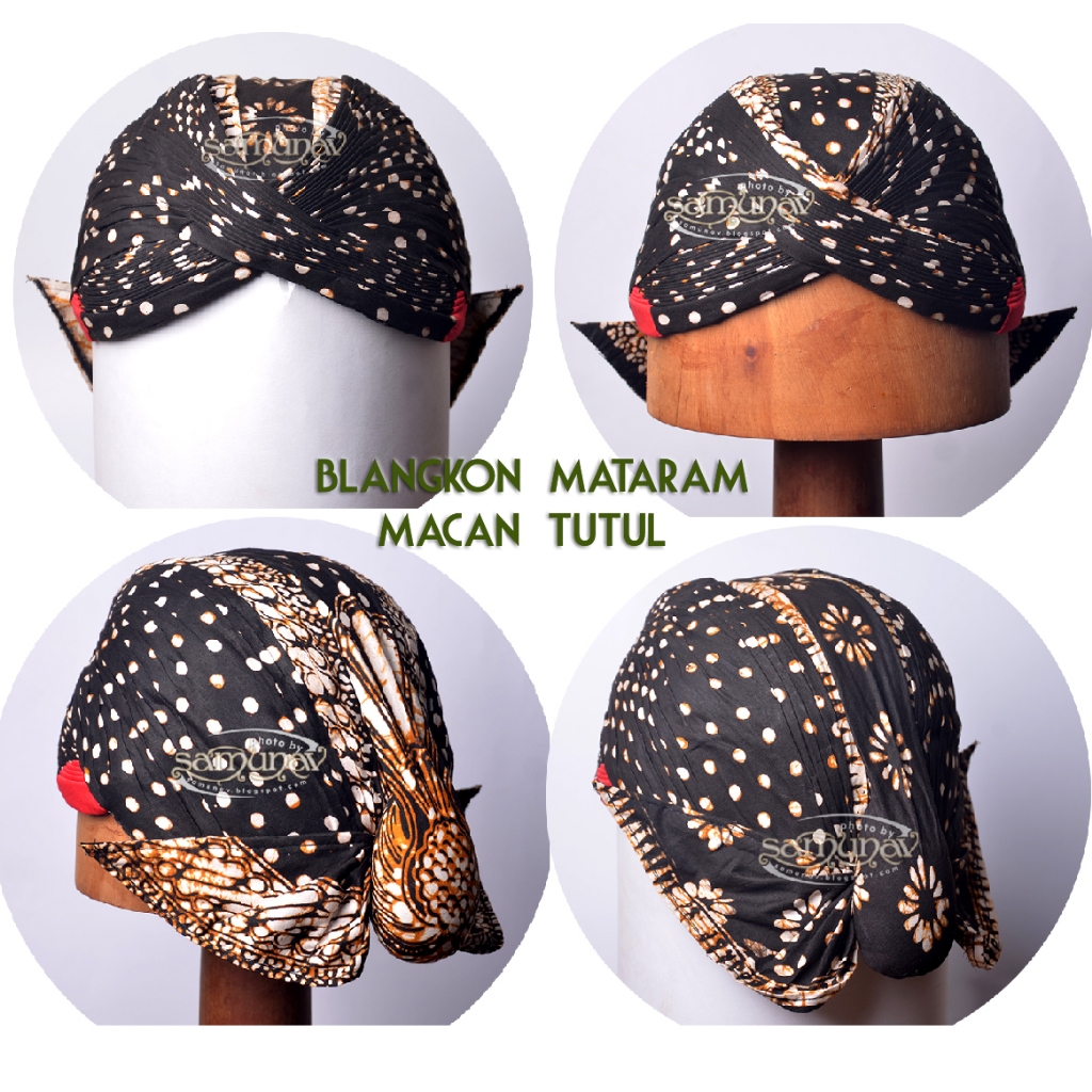 Blangkon Jogja Mataram Super Halus Motif Macan tutul Gurdo / Ksatrian